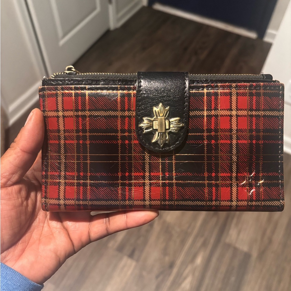 Patricia Nash Red and Black Plaid Wallet